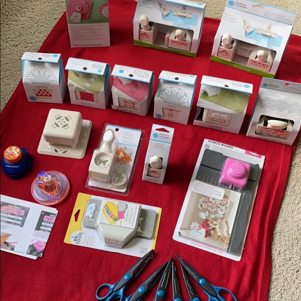 Martha Stewart Craft Punch sets and Dec-scissors